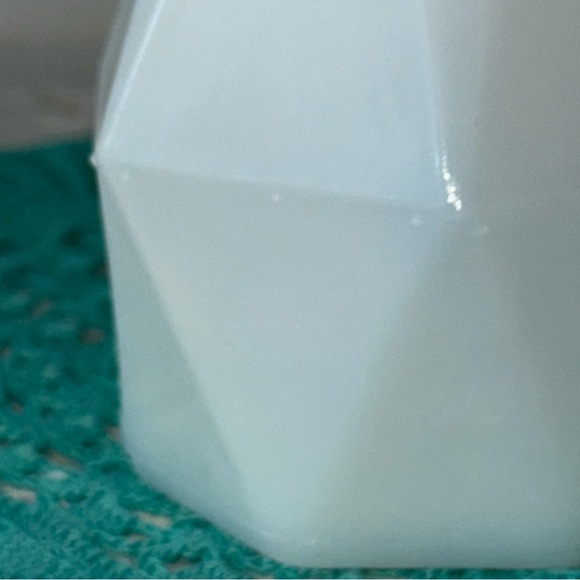 Vintage Milk Glass White Geometric Vases - Set of 2 8.5 inches tall - Picture 8 of 9